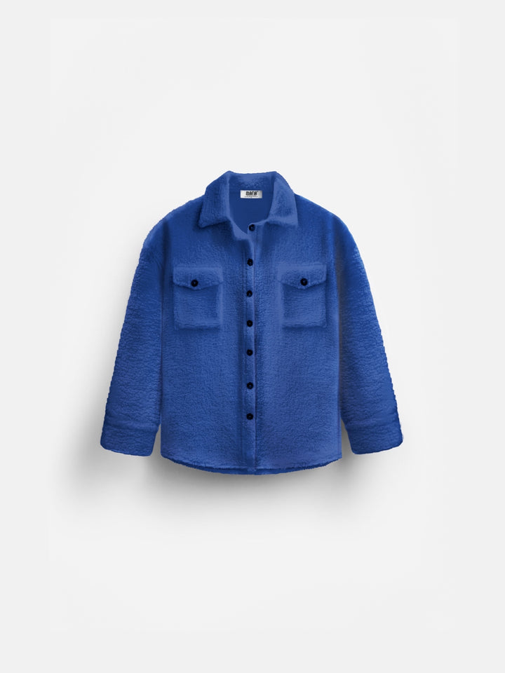 Oversize Plush Shirt - Classic Blue