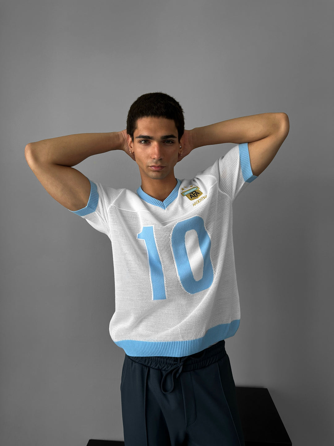 Oversize Argentina Knit T-shirt - White