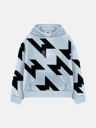 Oversize Initial Hoodie - BabyBlue