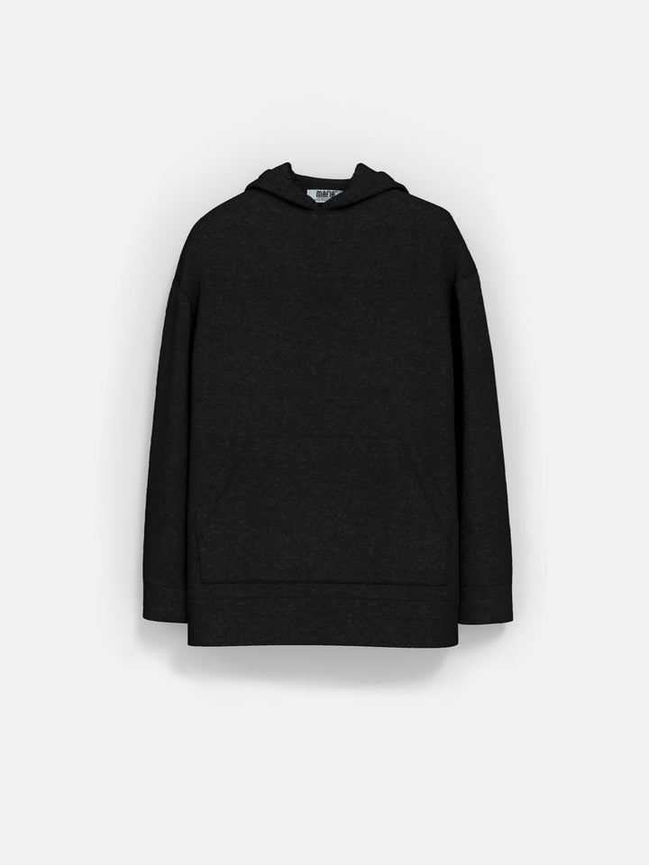 Oversize Basic Hoodie  - Black