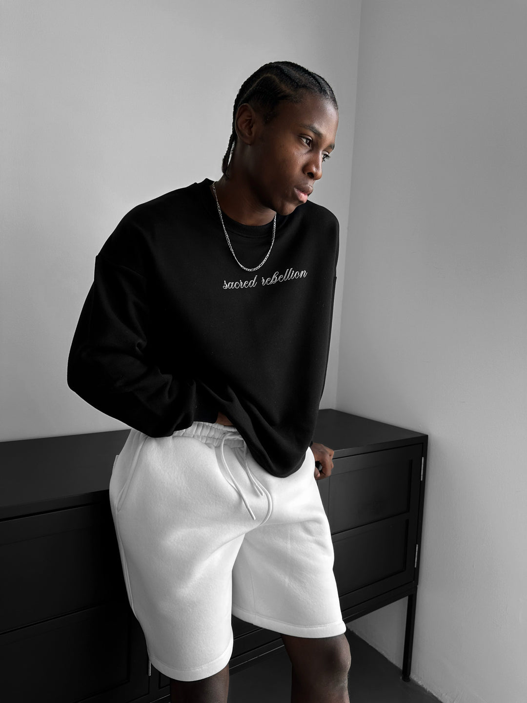 Oversize Sacred Rebellion Sweater - Black