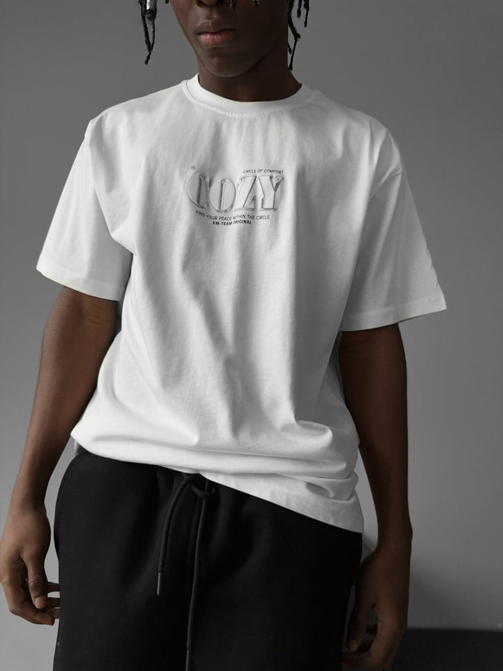Oversize 'Cozy' T-Shirt - Ecru