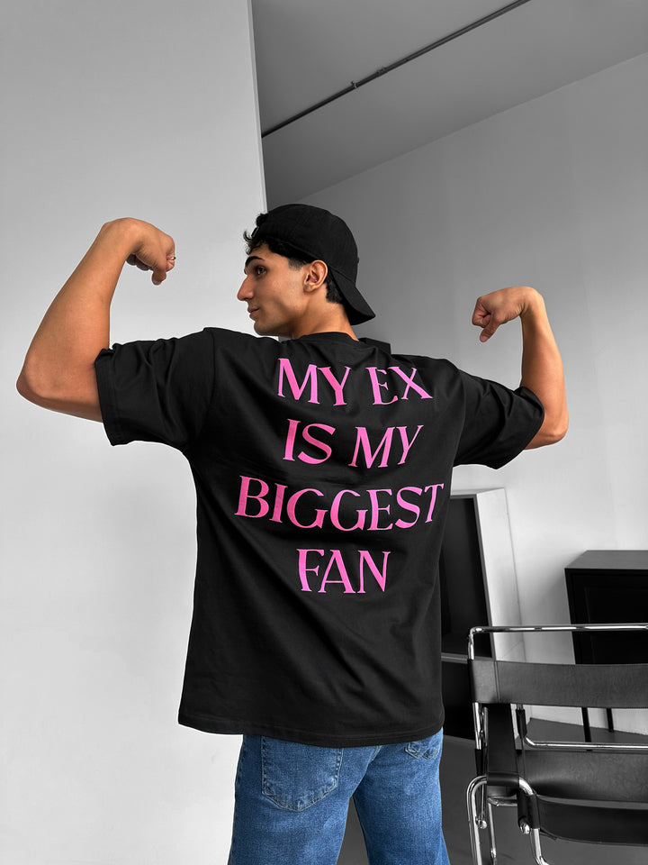 Oversize "EX" T-Shirt - Black and Lila