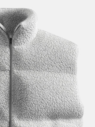 Oversize Plush Vest - Grey