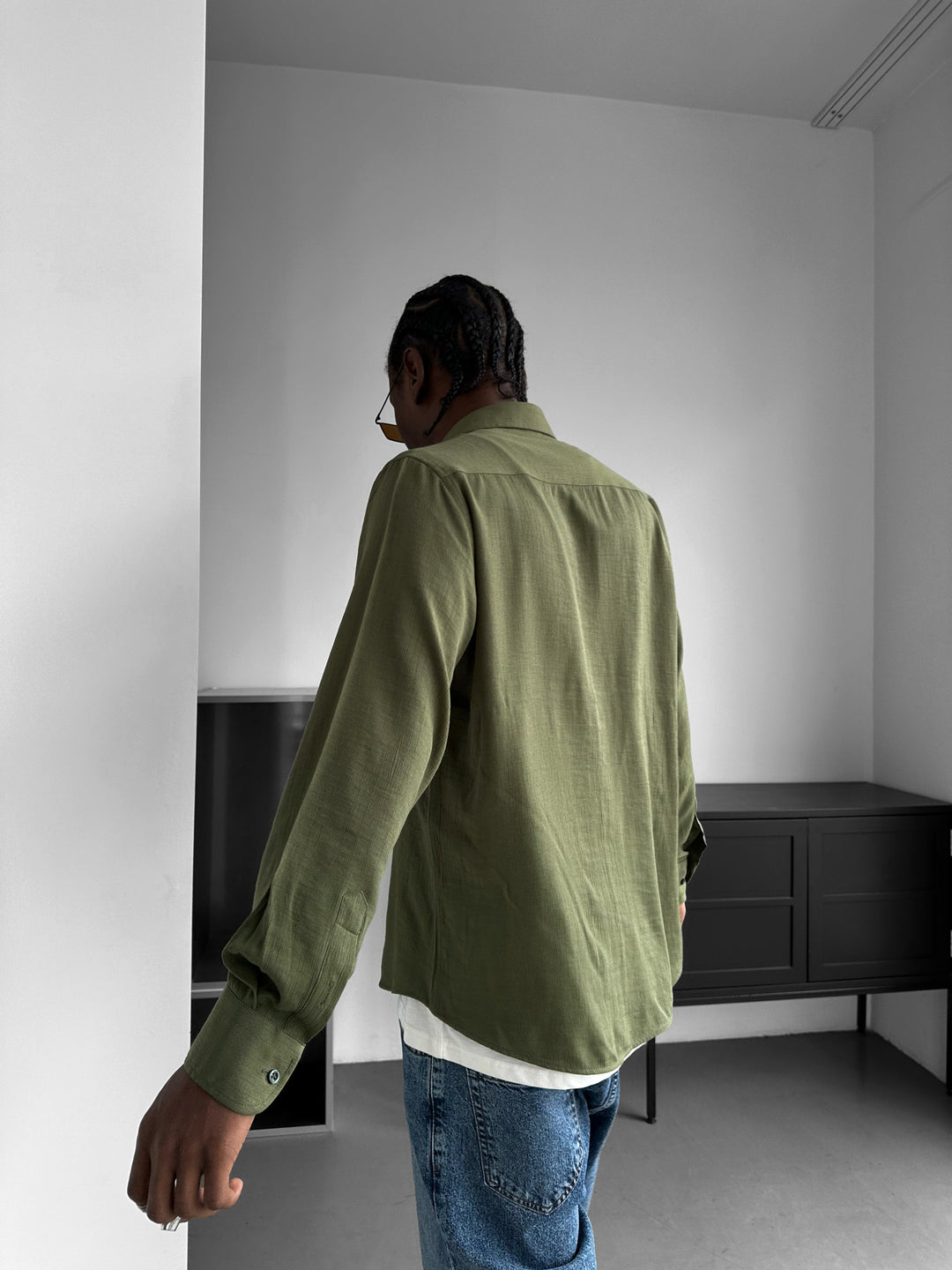 Regular Fit Long Arm Shirt - Khaki