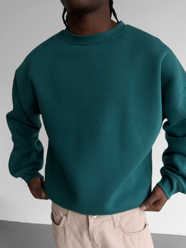 Oversize Basic Sweater - Sea Moss