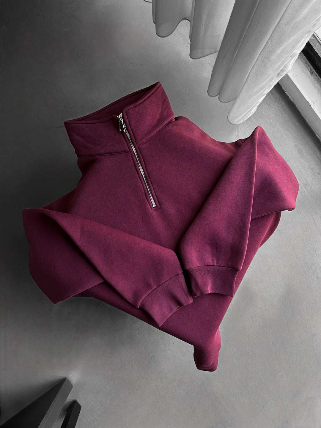 Oversize Half-Zip Polo Sweatshirt - Port Royale