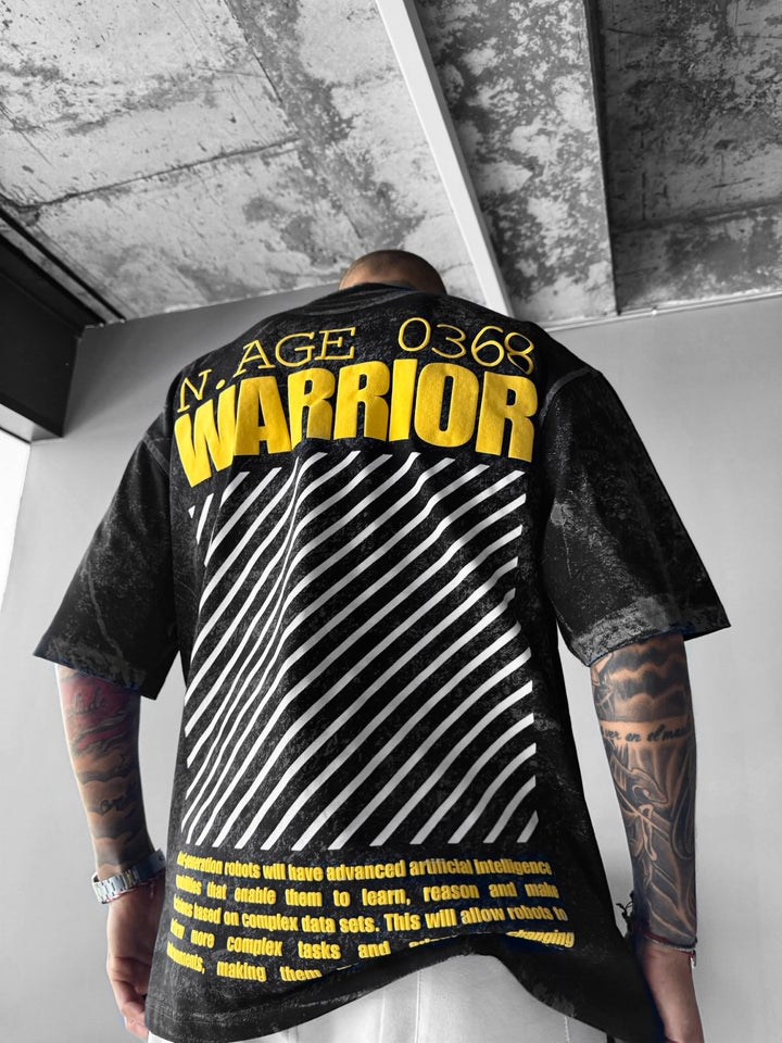 Oversize Warrior T-Shirt - Black and Yellow