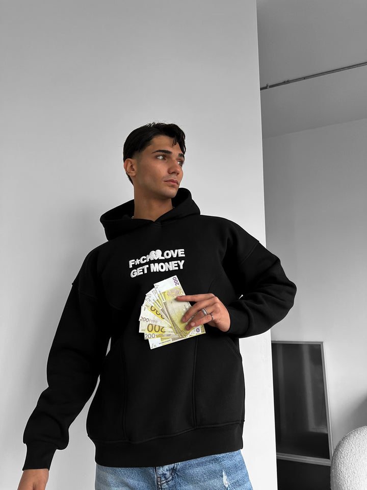 Oversize Get Money Hoodie - Black