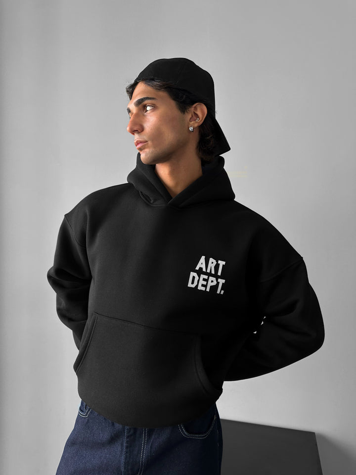 Oversize Art Dept. Hoodie - Black