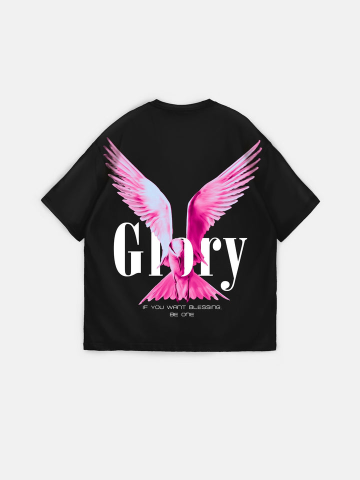 Oversize Glory T-shirt - Black and Pink