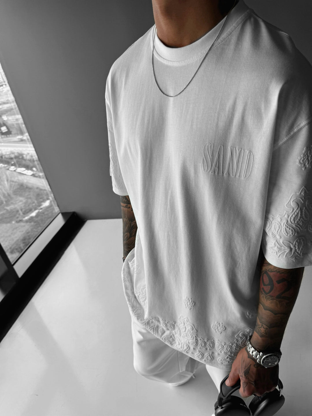 Oversize Sand T-shirt - White