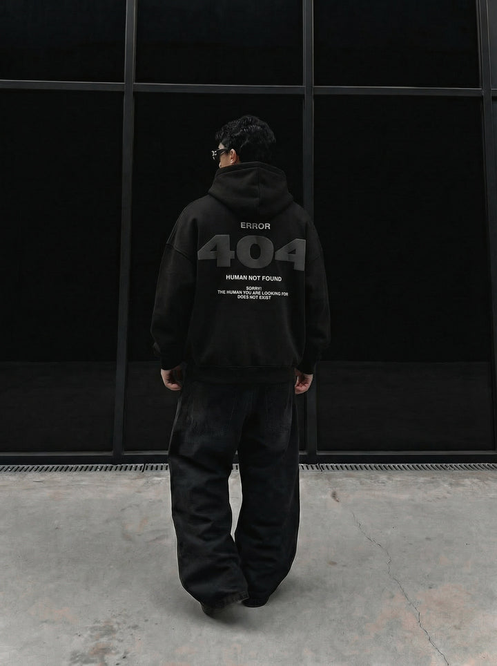 Oversize 404 Hoodie - Black
