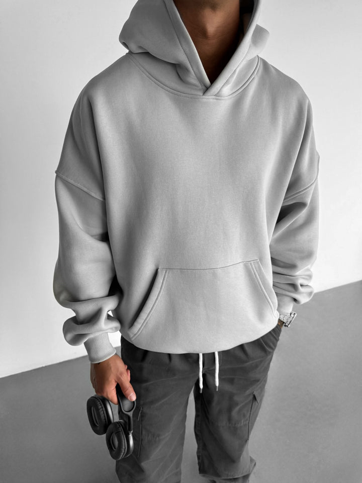Oversize Basic Hoodie - Grey
