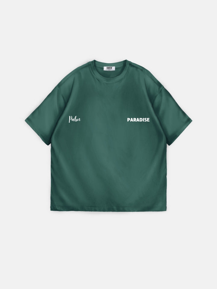 Oversize Palm Paradise T-shirt - Petrol