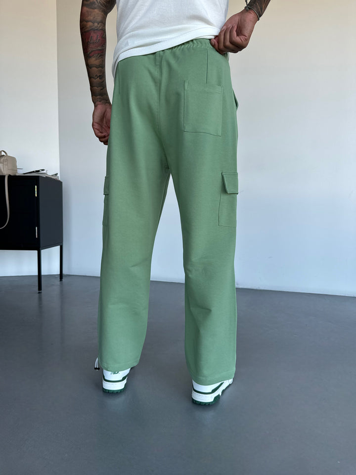 Loose Fit Pocket Trousers - Grass