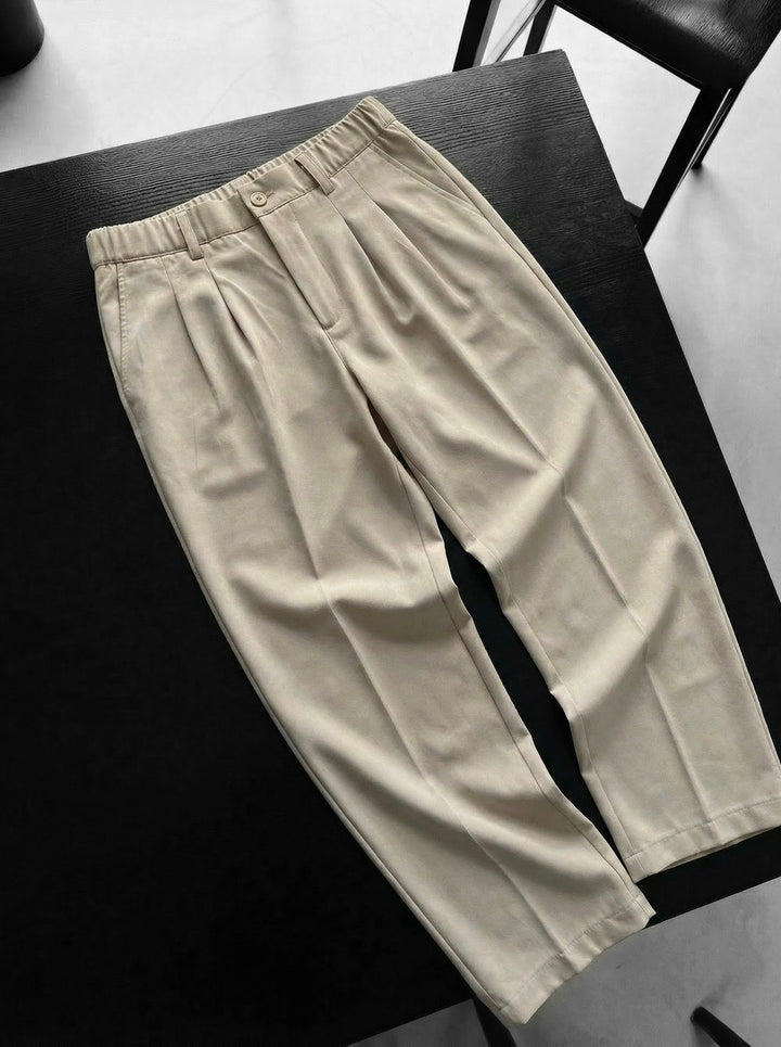 Baggy Chino Trousers - Beige
