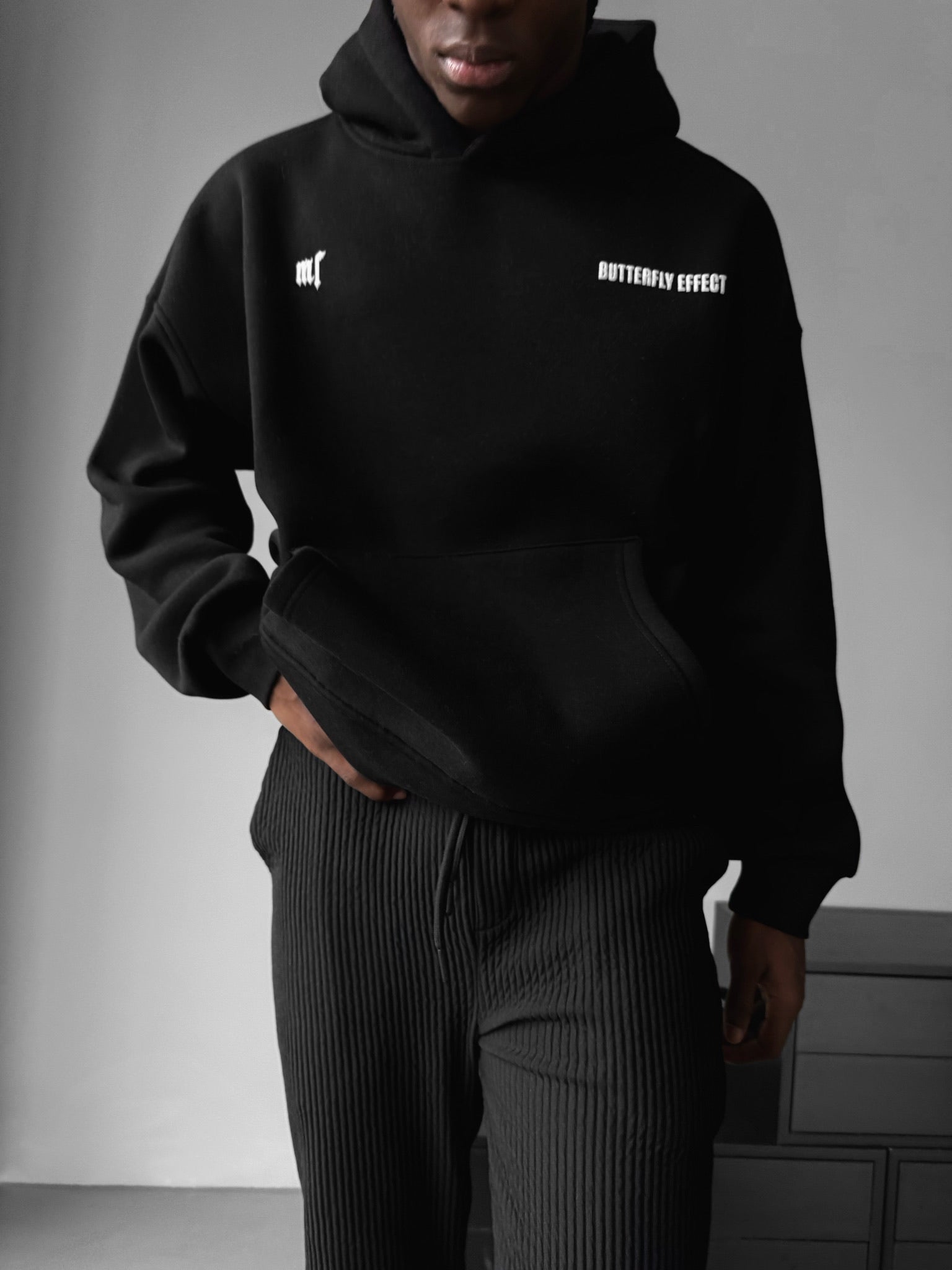 Oversize Butterfly Effect Hoodie - Black – Kleidermafia