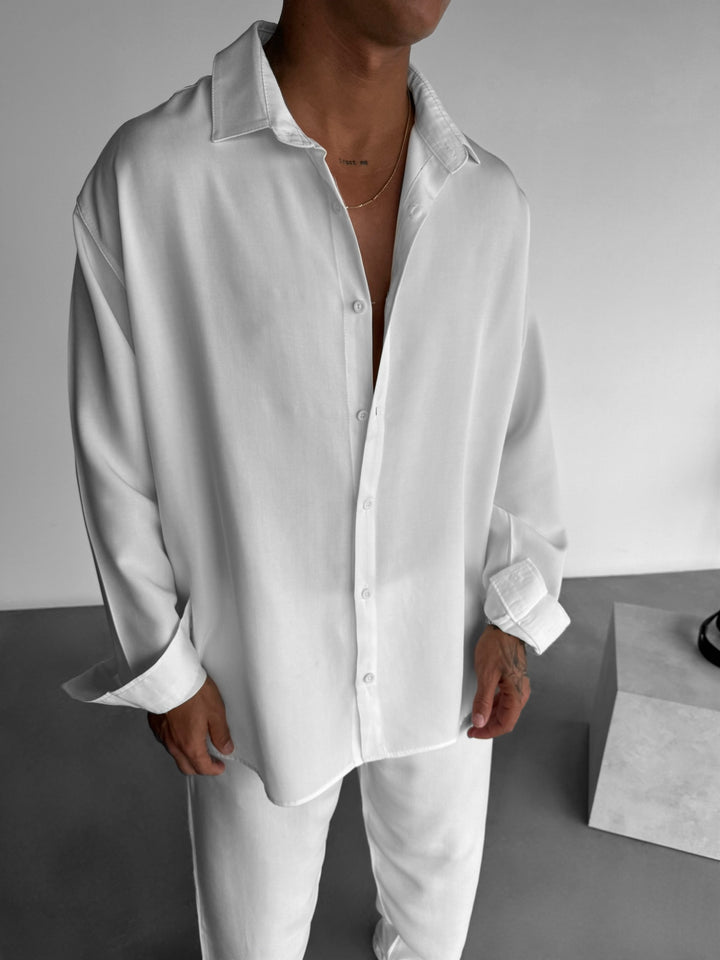 Oversize Tencel Shirt - White