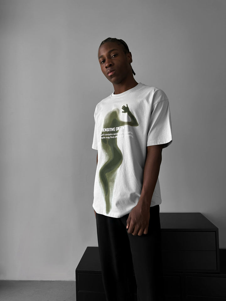 Oversize Sensitive Content T-Shirt - Grey