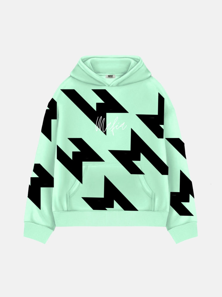 Oversize Initial Hoodie - Mint