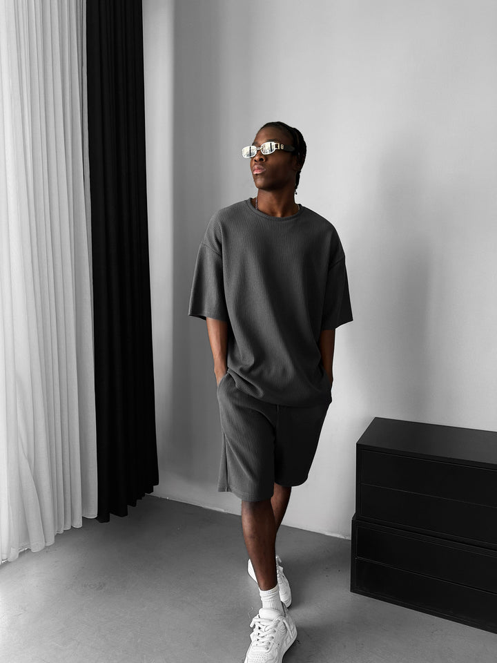 Oversize Cord Tee - Anthracite