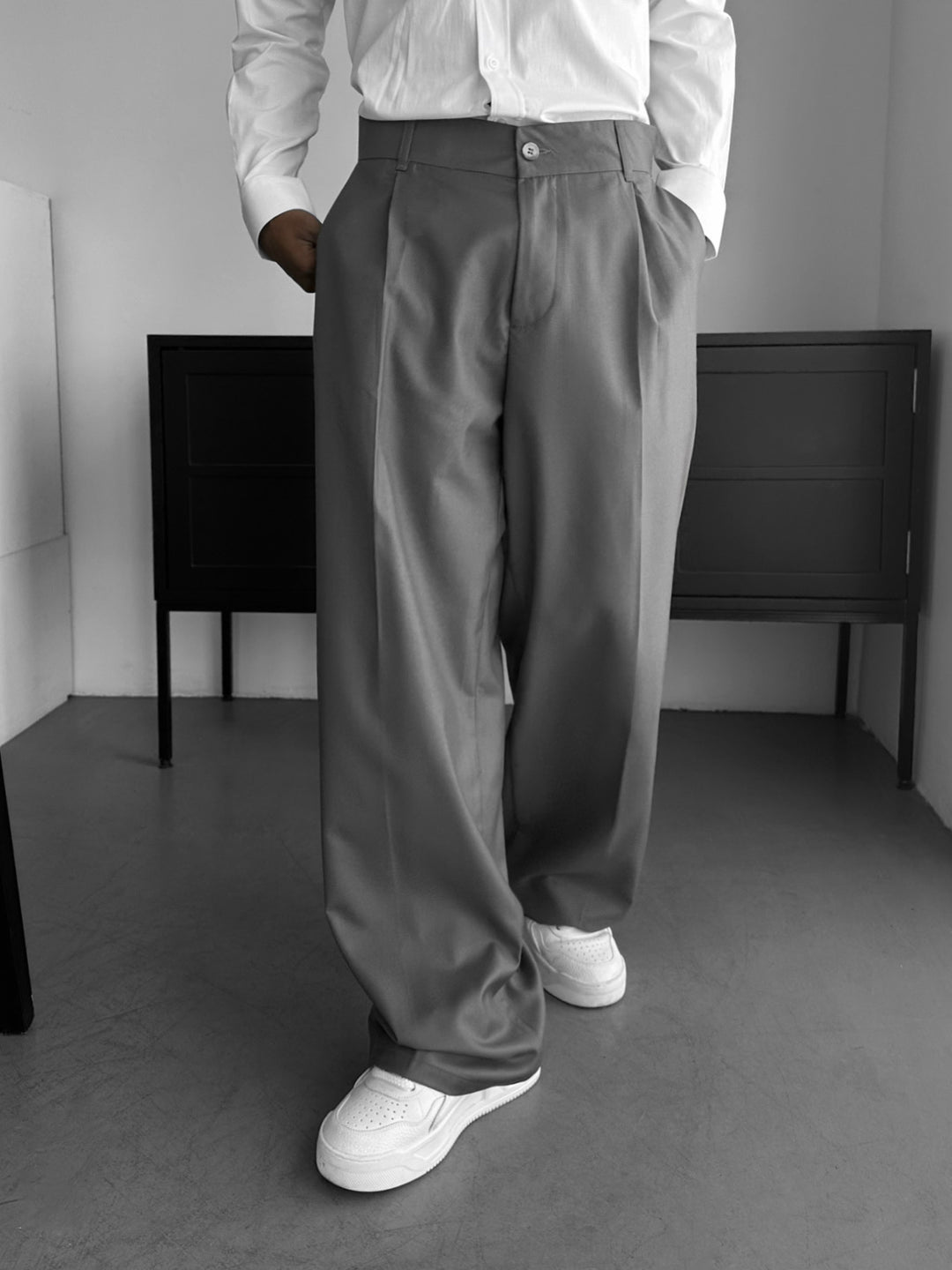 Loose Fit Comfort Trousers - Stormy Weather