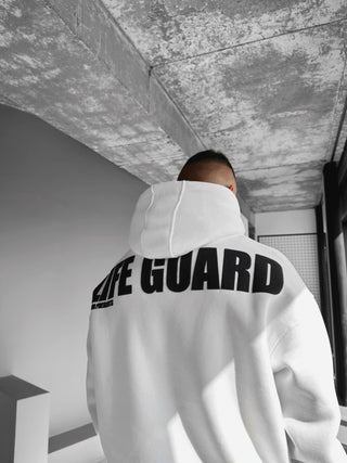 Oversize Life Guard Hoodie - White