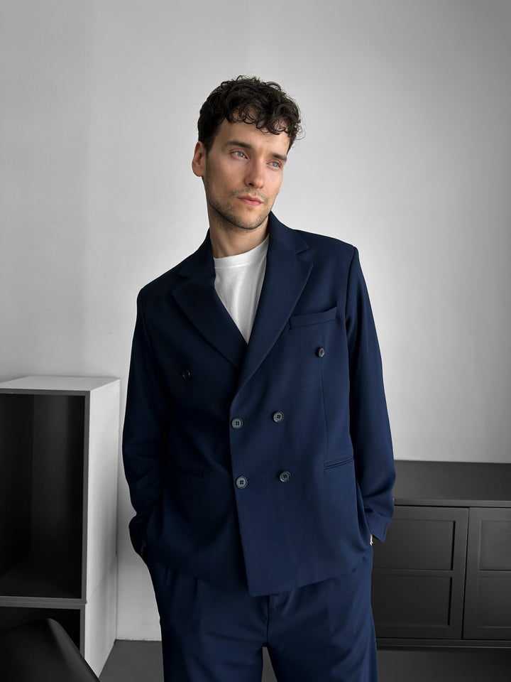 Oversize Tailored Suit - Navy Blue