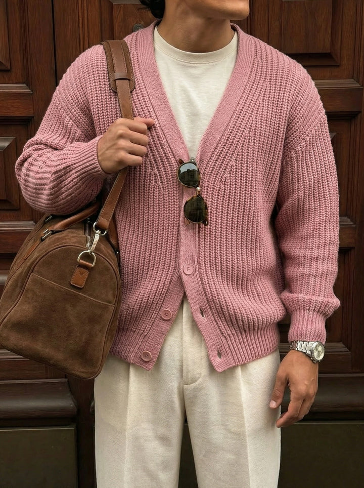 Oversize Crop Cardigan - Pouder
