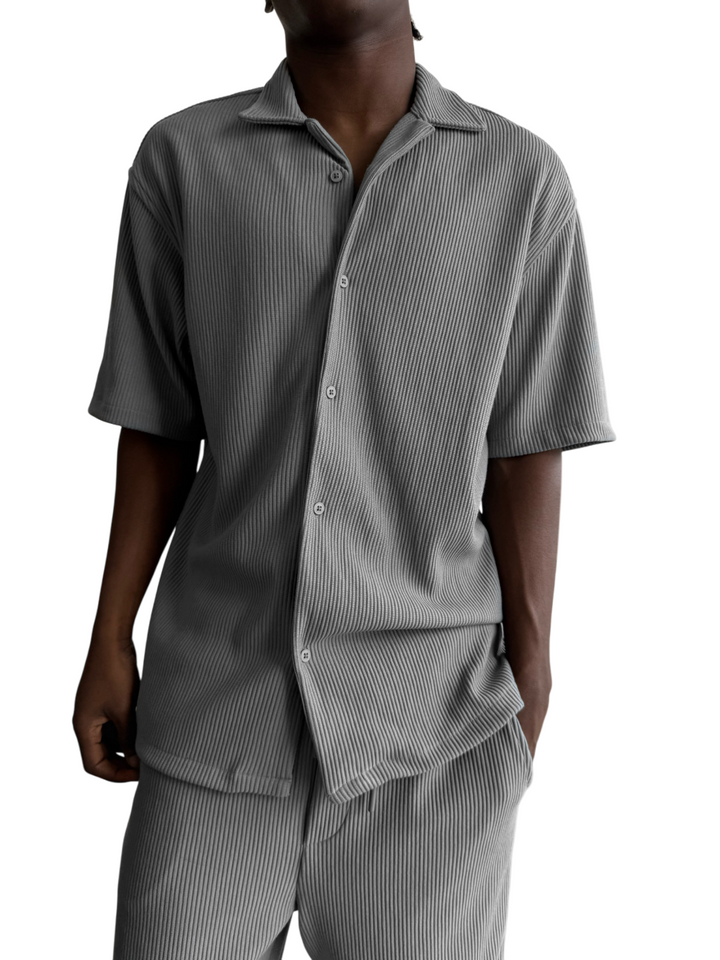 Oversize Cord Shirt - Grey
