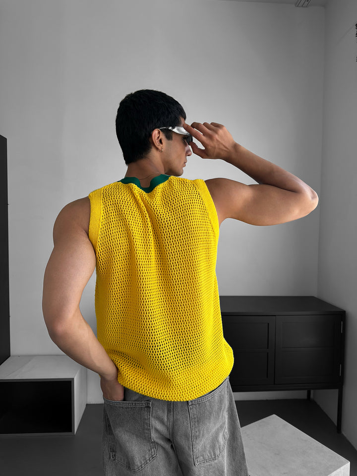 Oversize Brazil Knit Tanktop - Yellow