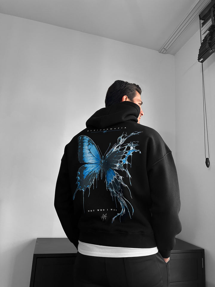 Oversize Broken Butterfly Hoodie - Black