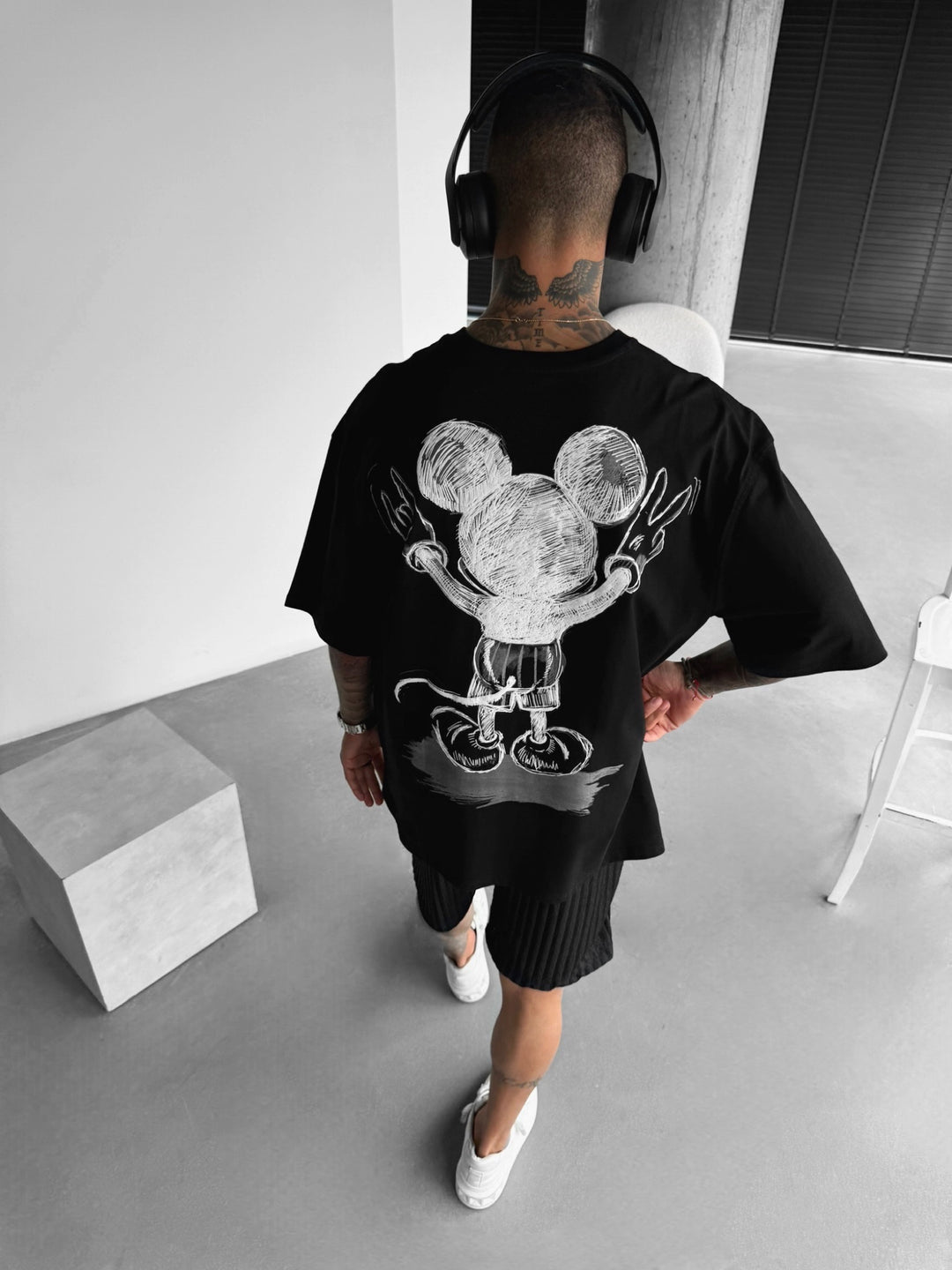 Oversize Mouse T-shirt - Black and White