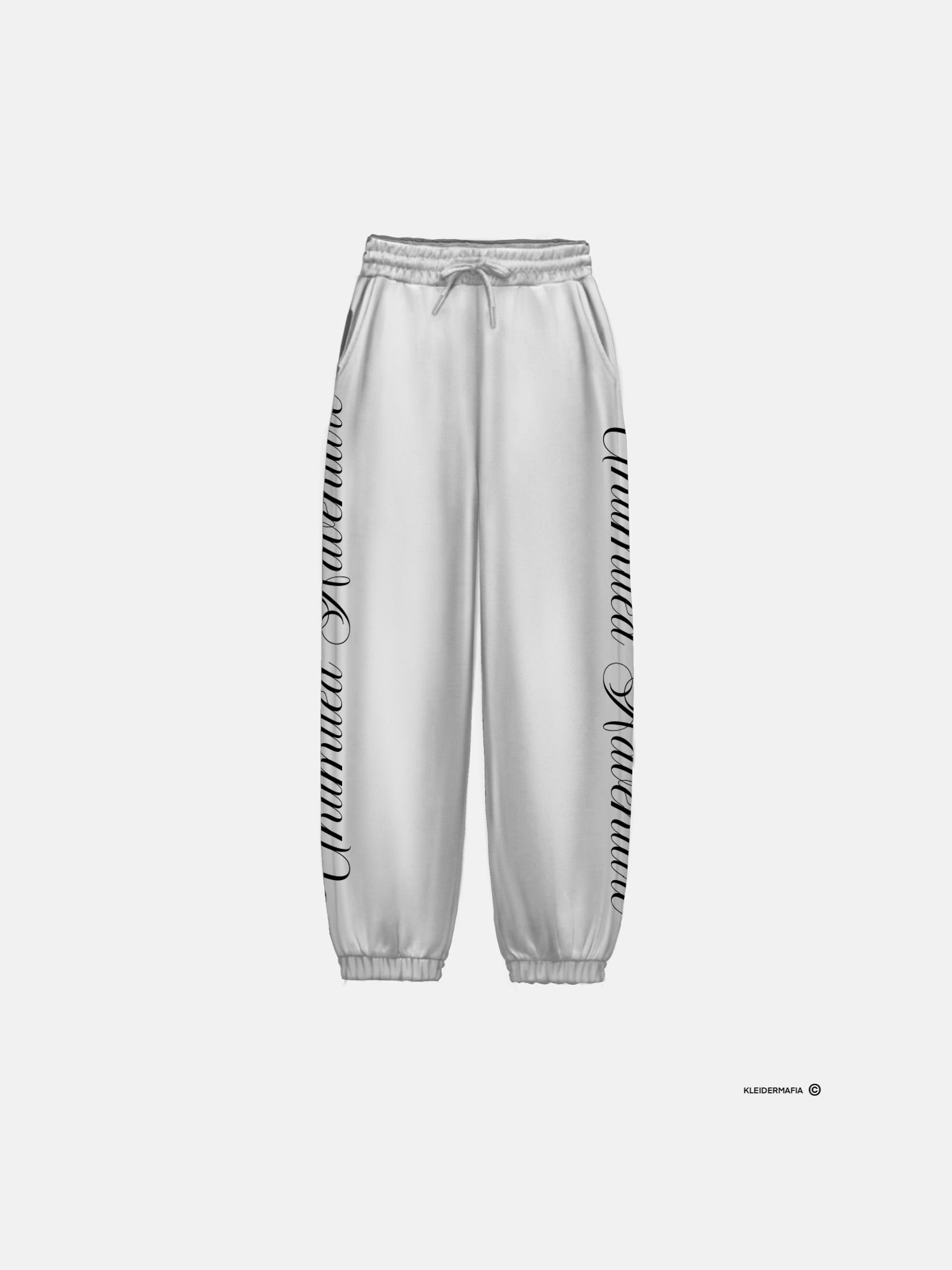 Writing best sale on sweatpants