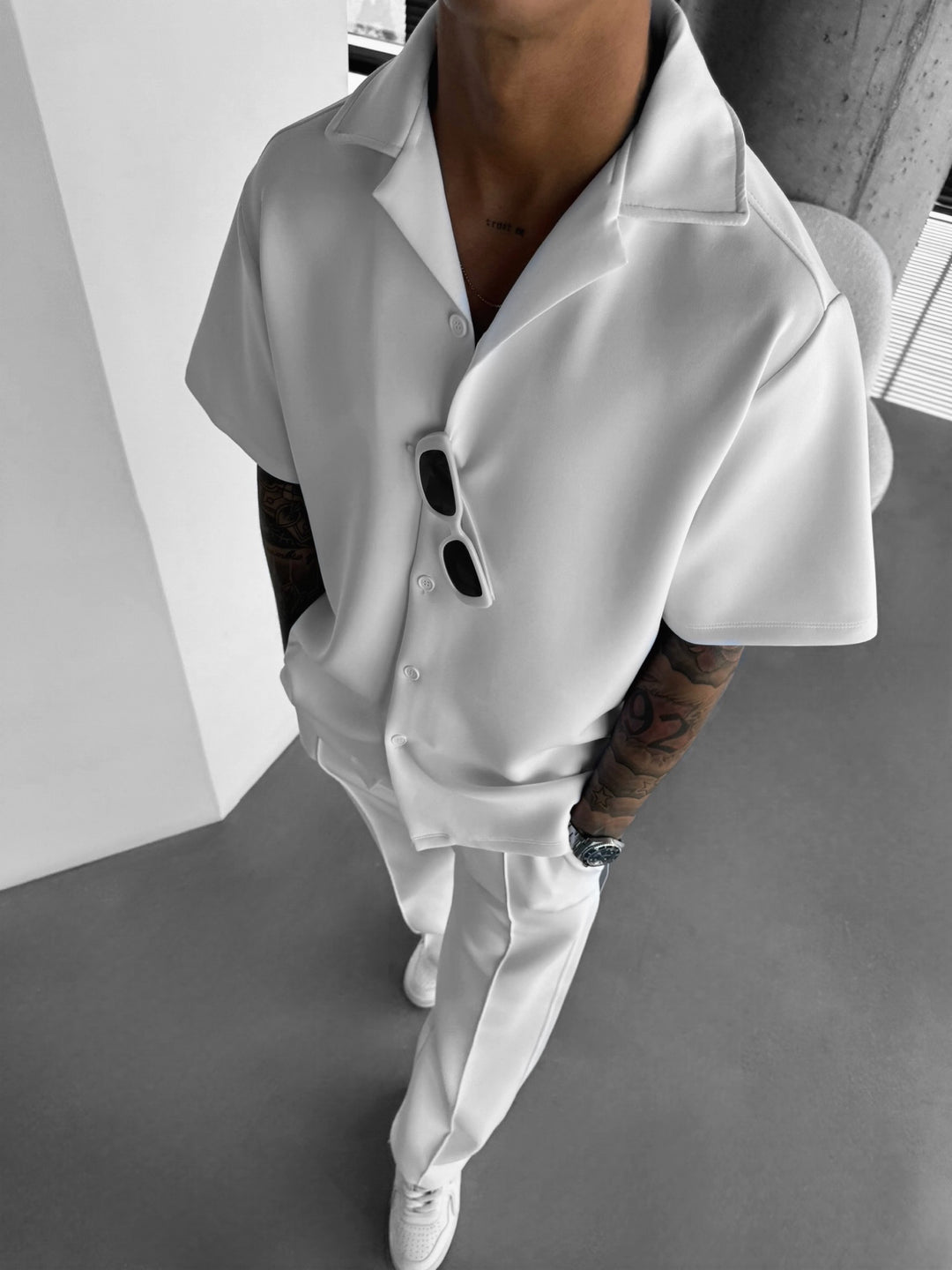 Oversize Diver Shirt - White