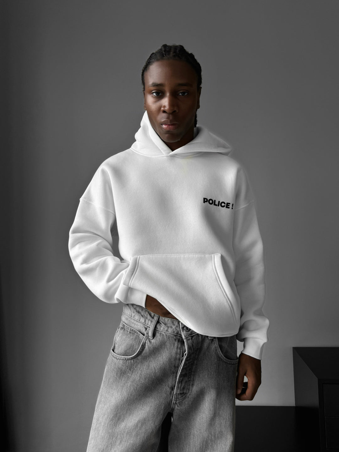 Oversize Warn a Brother Hoodie - White