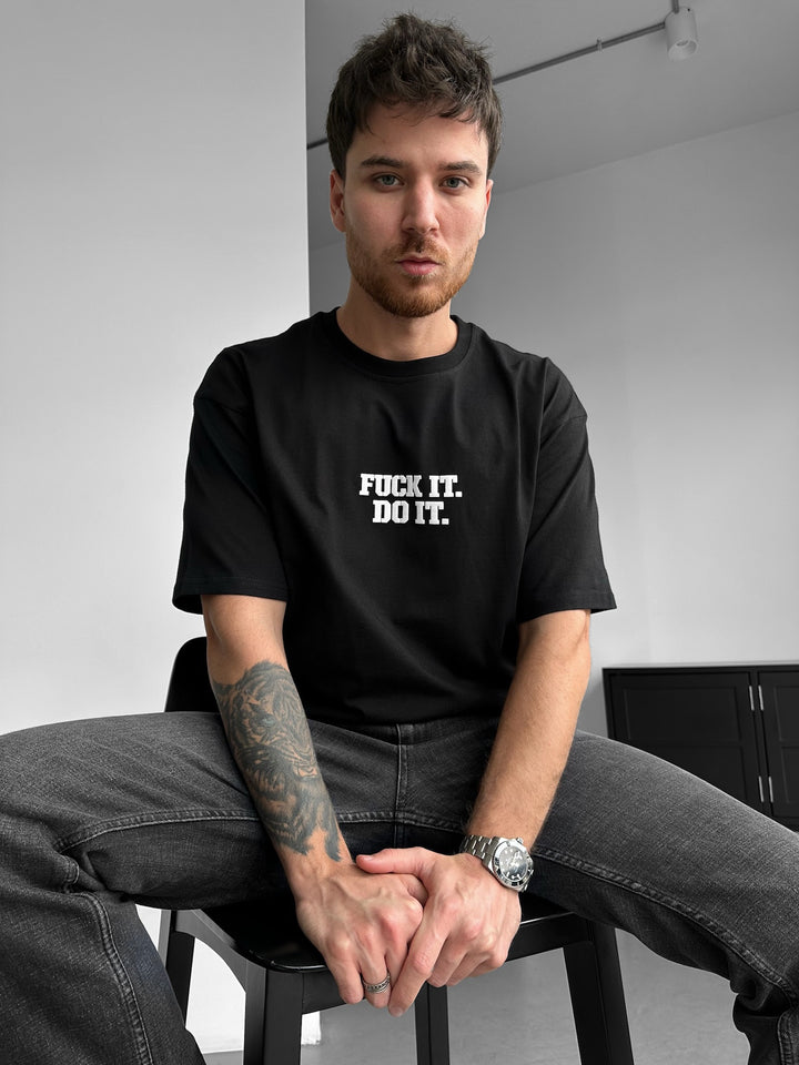 Oversize Do It T-shirt - Black