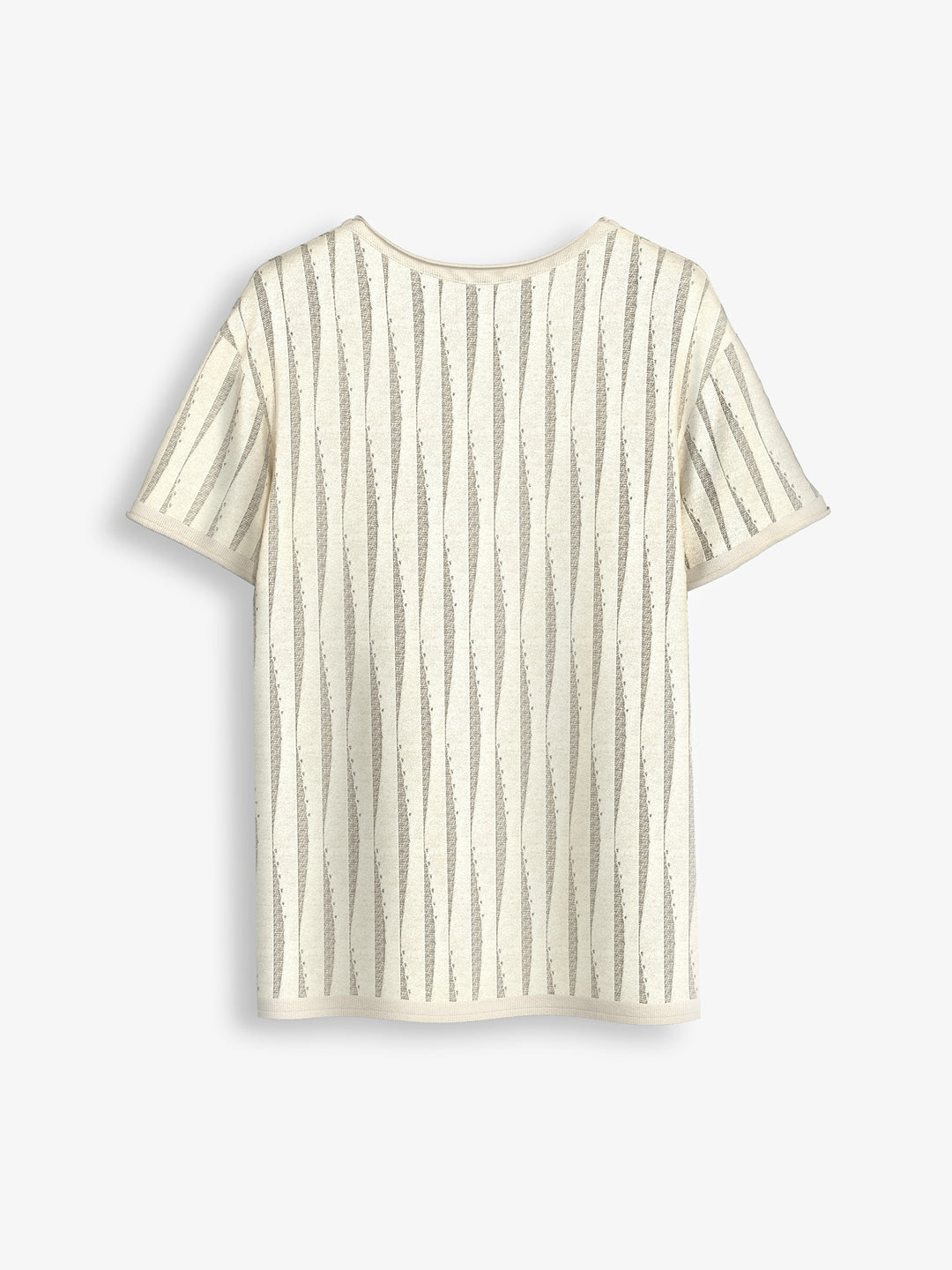 Oversize Knit Detail Tee - Beige