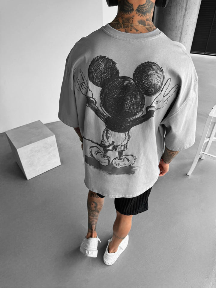 Oversize Mouse T-shirt - Grey