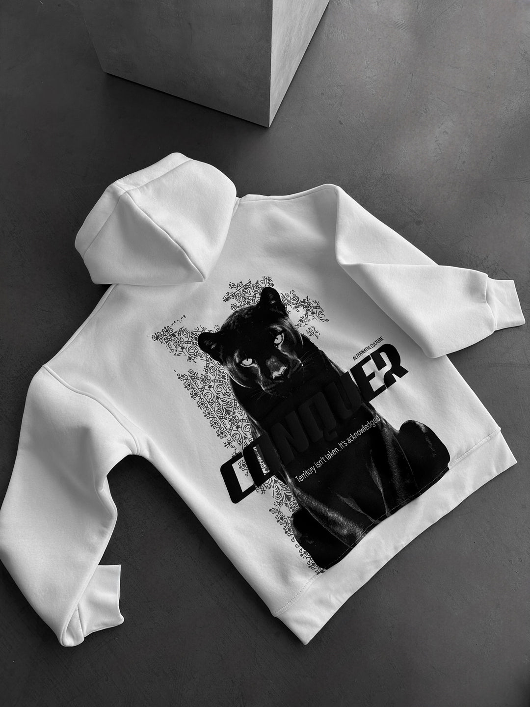 Oversize Conquer Hoodie - Ecru