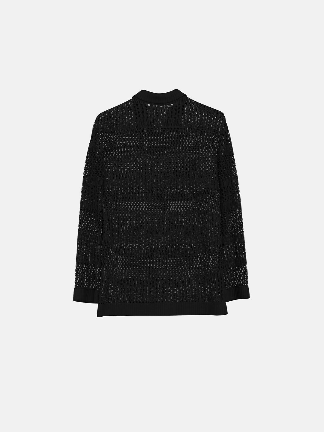 Oversize Holey Cardigan - Black