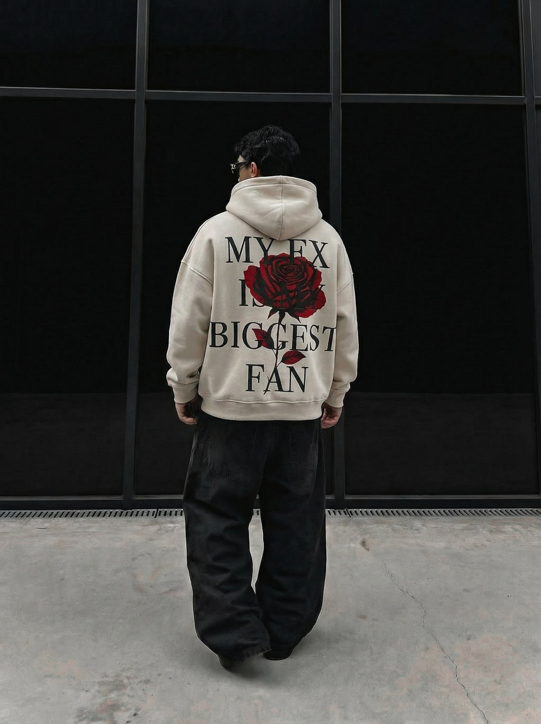 Oversize “EX” Hoodie - Beige