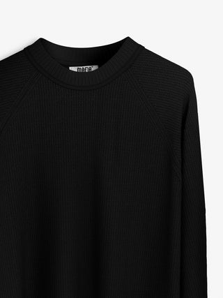 Slim Fit Knit Sweater - Black