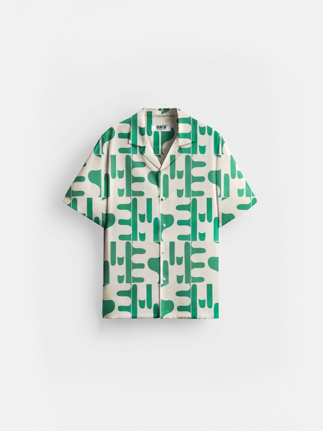 Oversize Print Shirt - Green