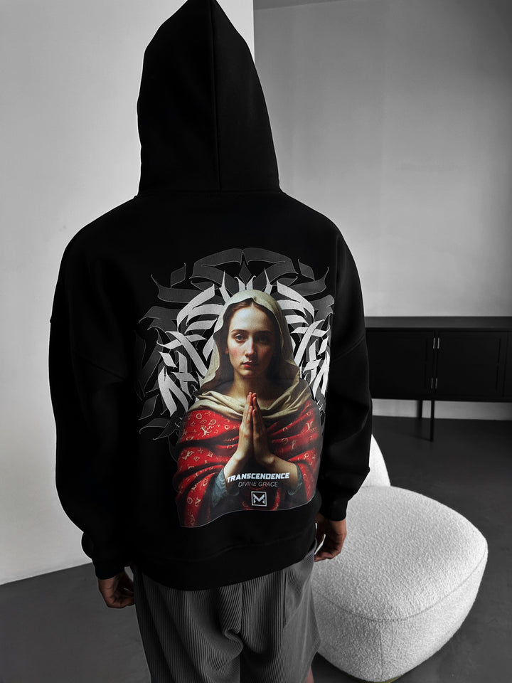 Oversize ‘Transcendence’ Hoodie - Black