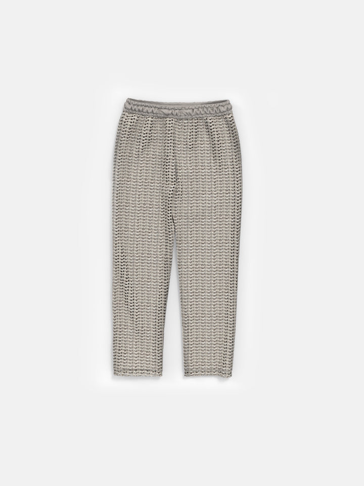 Loose Fit Knit Trousers - Beige
