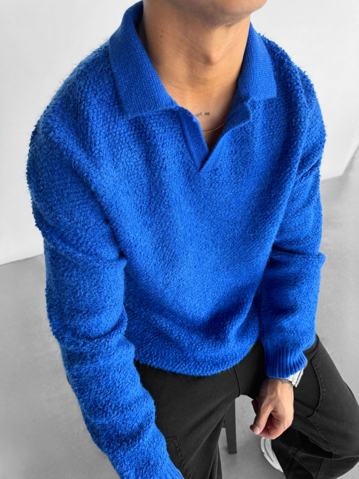 Oversize Collar Brushed Knit Sweater - Saks
