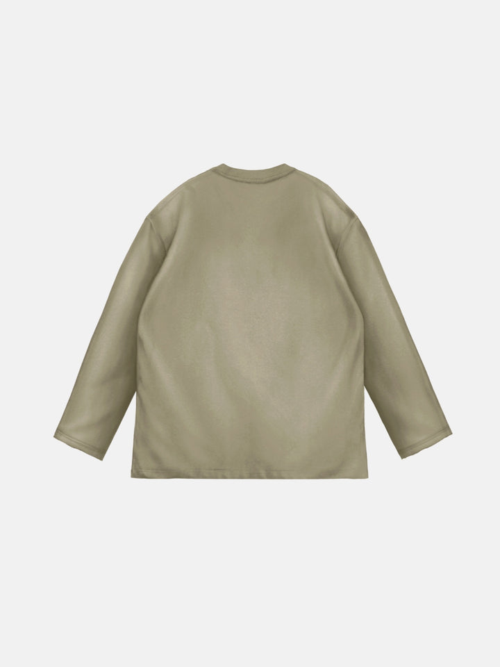 Loose Fit Basic Sweater - Light Grey