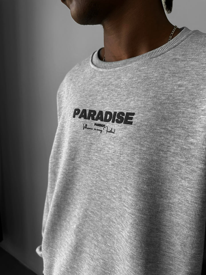 Oversize Paradise Sweater - Grey Melange